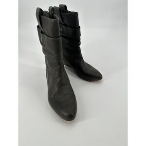 Frye Boots Leather Ankle Boots Women's Sz 6.5 Slouch Boots,‎ Sam Double Shaft